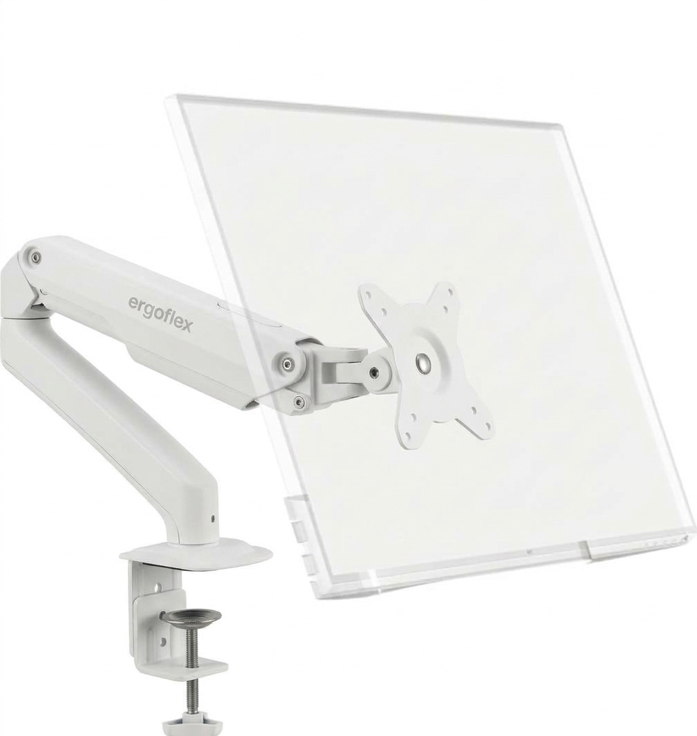 Ergoflex EF X8 Beyaz 17-32inch Uyumlu Amortisörlü 2-9 kg Monitör Standı 2026 Versiyon